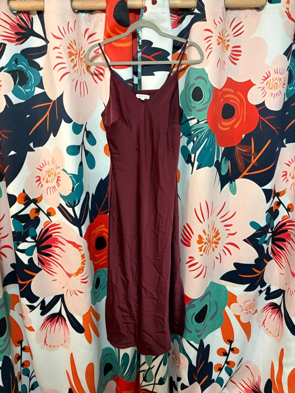 Prologue Burgundy Slip Midi Dress